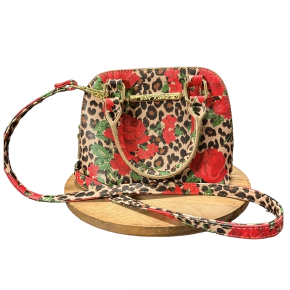 Betsey Johnson Handbags - Betsey Johnson Mini Bag Rose Leopard Small Hand Bag